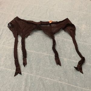 Vintage Black lace Garter Belt with snaps